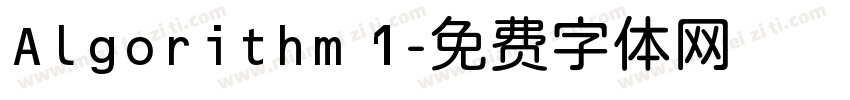 Algorithm 1字体转换